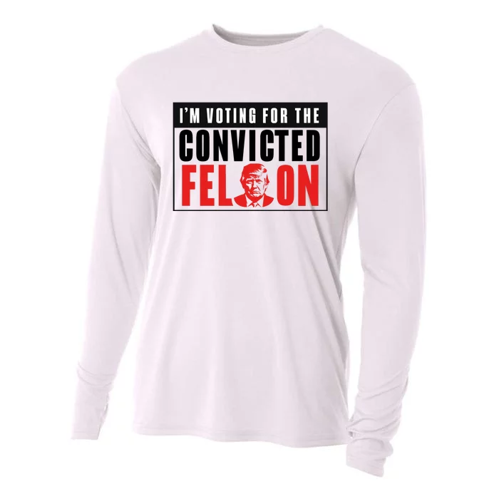 Voting For The Convicted Felon Graphic Cooling Performance Long Sleeve Crew