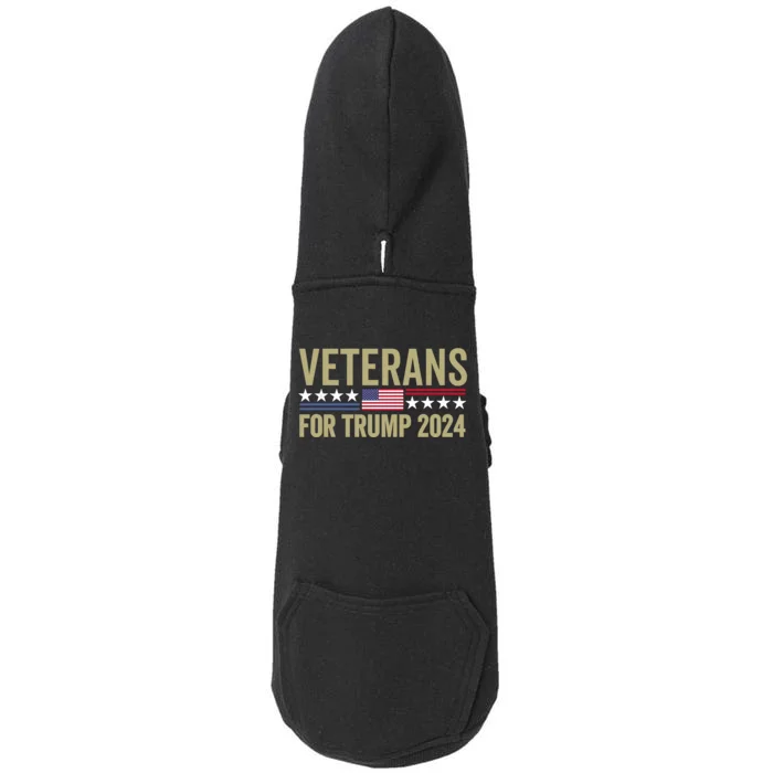 Veterans For Trump 2024 Election 2024 Doggie 3-End Fleece Hoodie