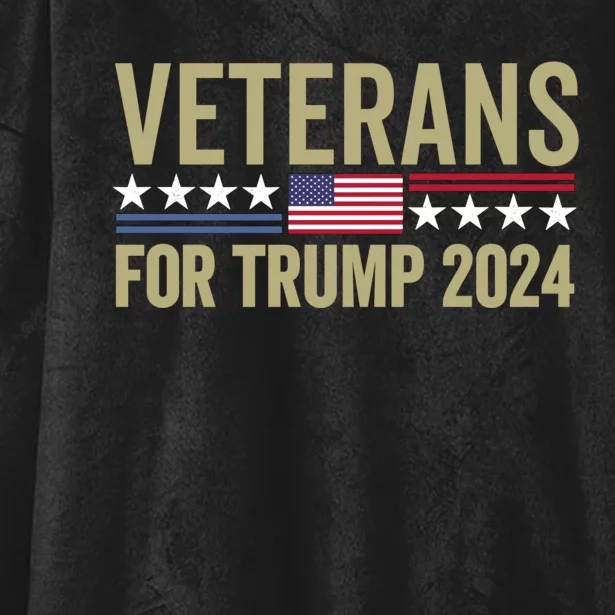 Veterans For Trump 2024 Election 2024 Hooded Wearable Blanket