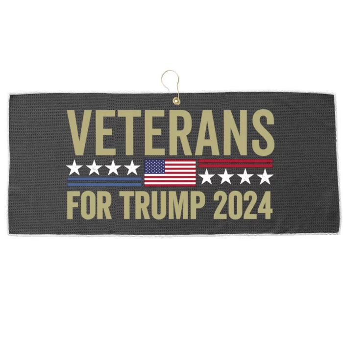 Veterans For Trump 2024 Election 2024 Large Microfiber Waffle Golf Towel