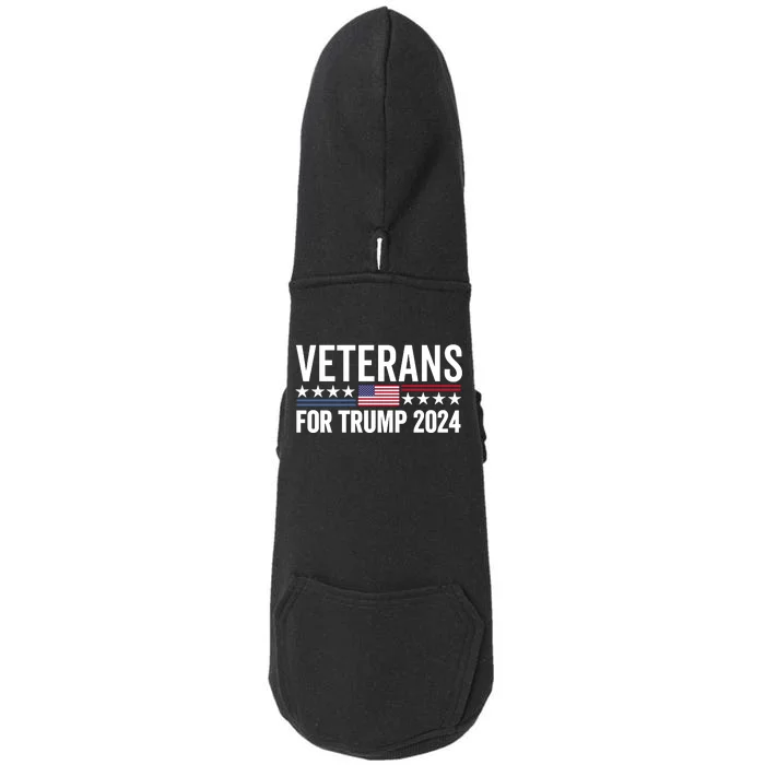 Veterans For Trump 2024 Doggie 3-End Fleece Hoodie