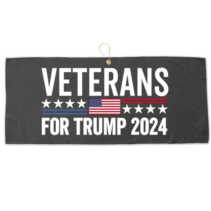 Veterans For Trump 2024 Large Microfiber Waffle Golf Towel