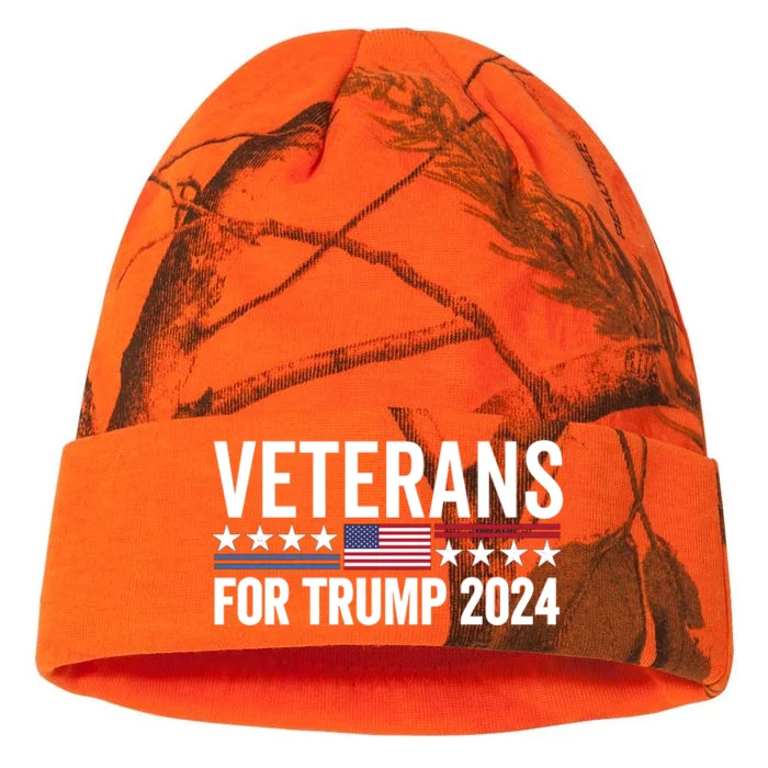 Veterans For Trump 2024 Kati - 12in Camo Beanie