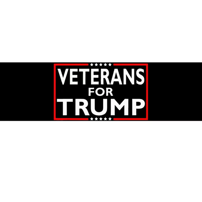 Veterans For Trump President Election 2024 Bumper Sticker