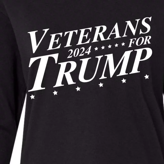 Veterans For Trump 2024 Conservative Republican Trump 2024 Gift Womens Cotton Relaxed Long Sleeve T-Shirt