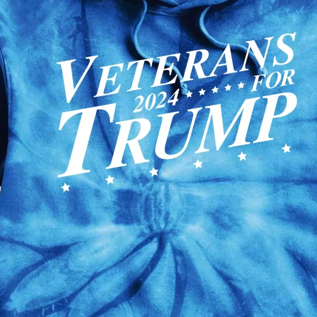 Veterans For Trump 2024 Conservative Republican Trump 2024 Gift Tie Dye Hoodie