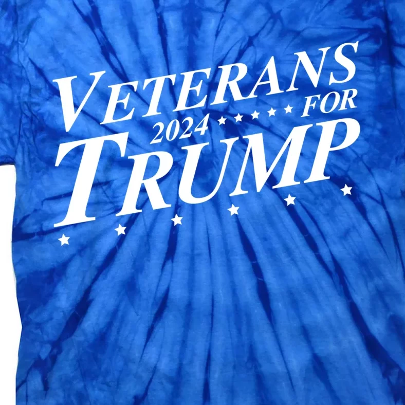 Veterans For Trump 2024 Conservative Republican Trump 2024 Gift Tie-Dye T-Shirt