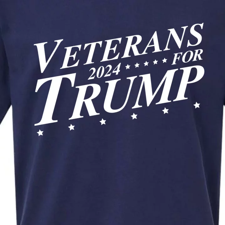 Veterans For Trump 2024 Conservative Republican Trump 2024 Gift Sueded Cloud Jersey T-Shirt