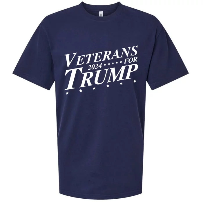 Veterans For Trump 2024 Conservative Republican Trump 2024 Gift Sueded Cloud Jersey T-Shirt