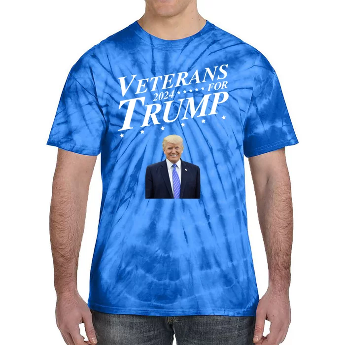 Veterans For Trump 2024 Conservative Republican Trump 2024 Gift Tie-Dye T-Shirt