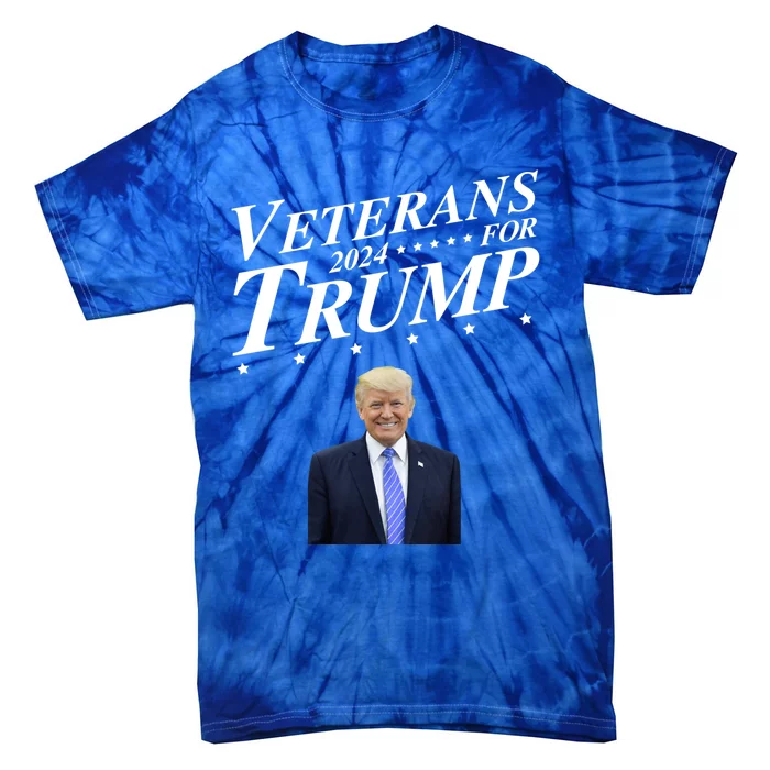 Veterans For Trump 2024 Conservative Republican Trump 2024 Gift Tie-Dye T-Shirt