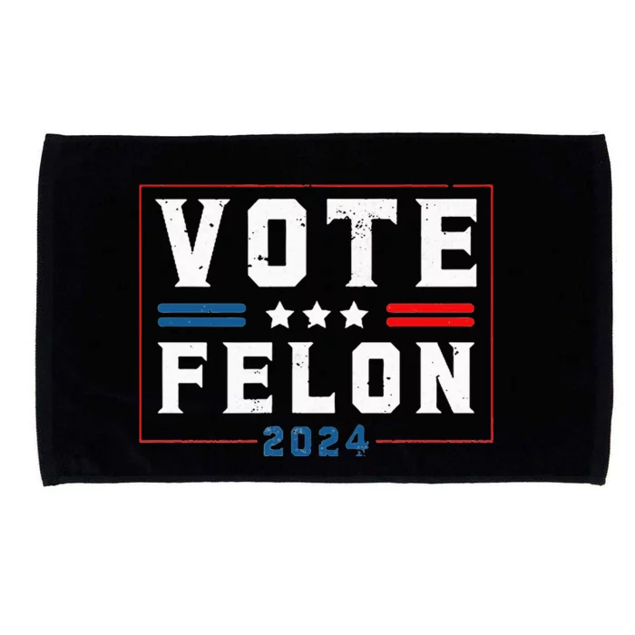 Vote Felon Trump 2024 45 And 47 Funny Pocket Design Microfiber Hand Towel