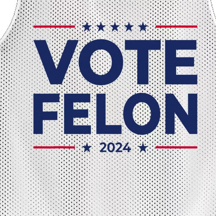 Vote Felon Trump 2024 45 And 47 Funny Vote For The Felon Mesh Reversible Basketball Jersey Tank