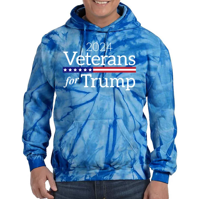 Veterans For Trump 2024 Conservative Republican Trump 2024 Funny Gift Tie Dye Hoodie