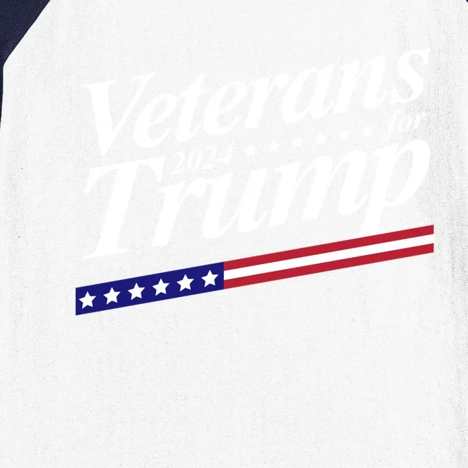 Veterans For Trump 2024 Conservative Republican Trump 2024 Gift Baseball Sleeve Shirt