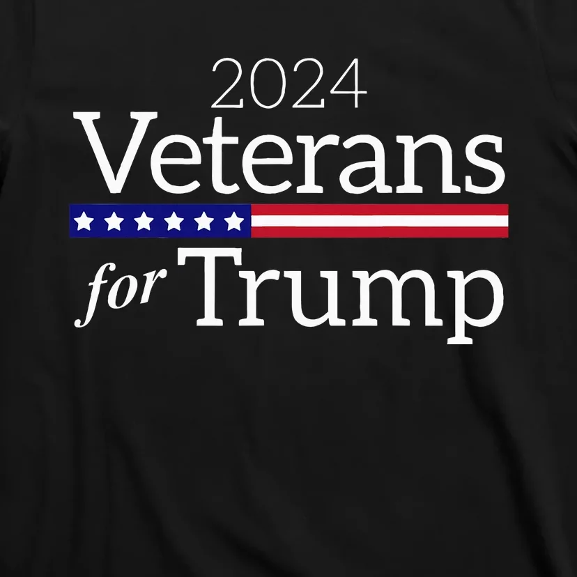 Veterans For Trump 2024 Conservative Republican Trump 2024 T-Shirt