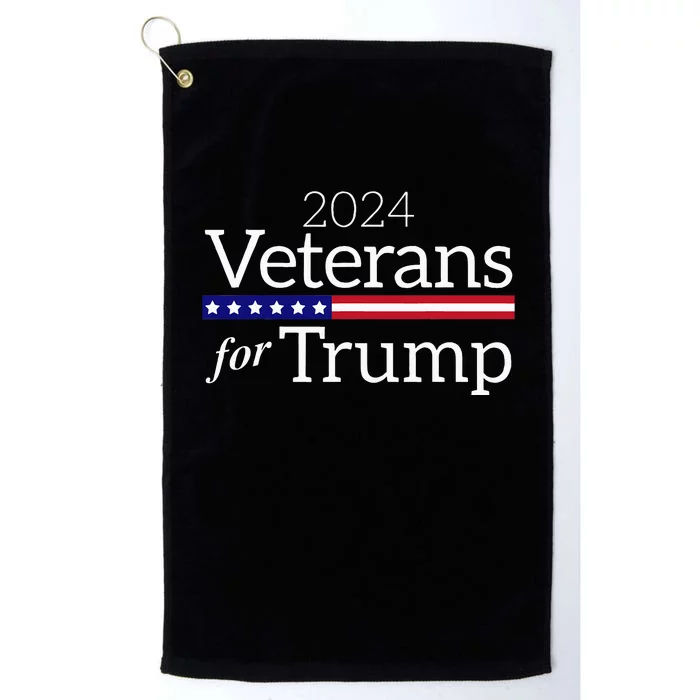 Veterans For Trump 2024 Conservative Republican Trump 2024 Platinum Collection Golf Towel