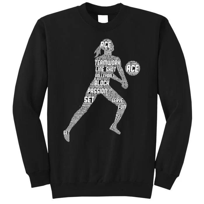 Volleyball For Teen Girls  Love Volleyball Tall Sweatshirt