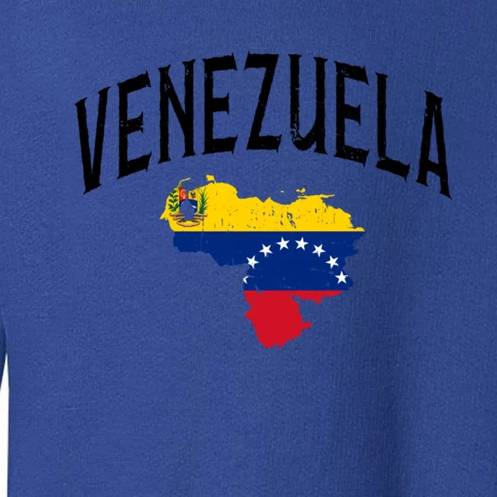 Venezuela Flag Throwback Sports Gift Toddler Sweatshirt