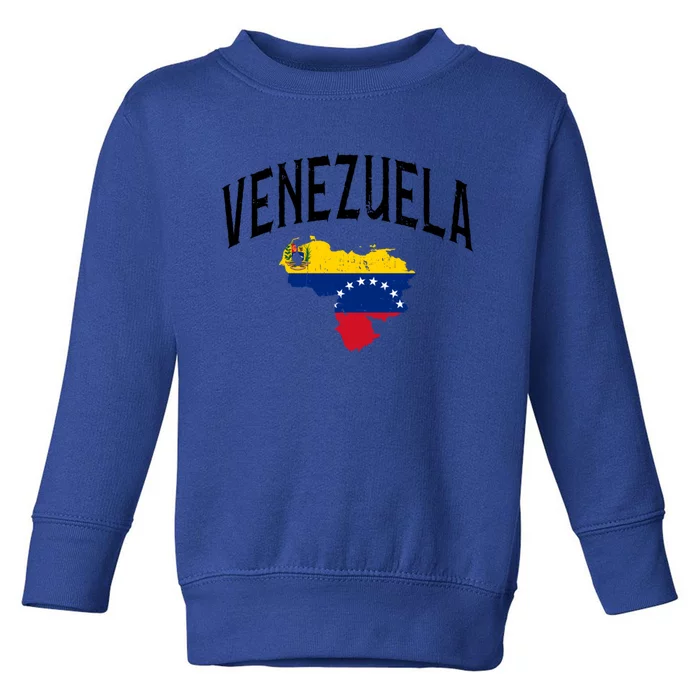 Venezuela Flag Throwback Sports Gift Toddler Sweatshirt