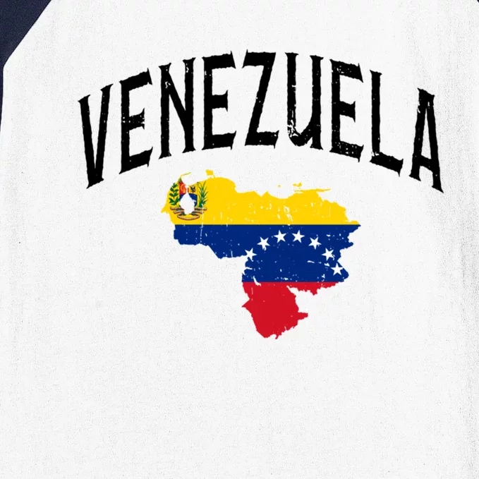 Venezuela Flag Throwback Sports Gift Baseball Sleeve Shirt