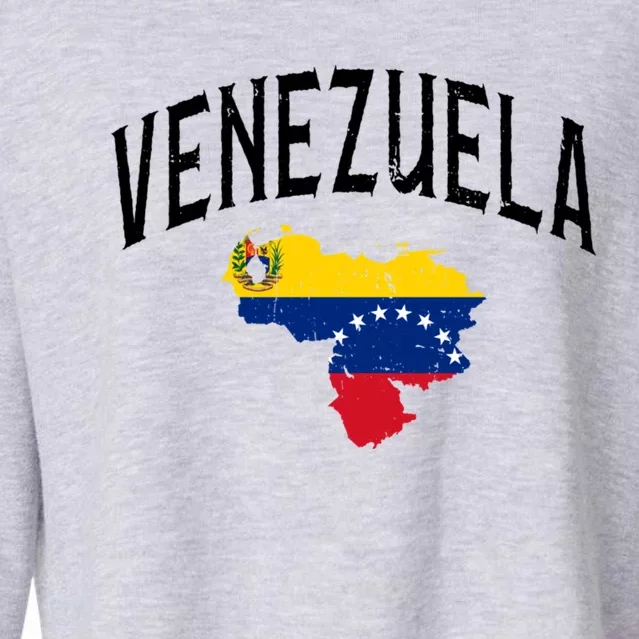 Venezuela Flag Throwback Sports Gift Cropped Pullover Crew