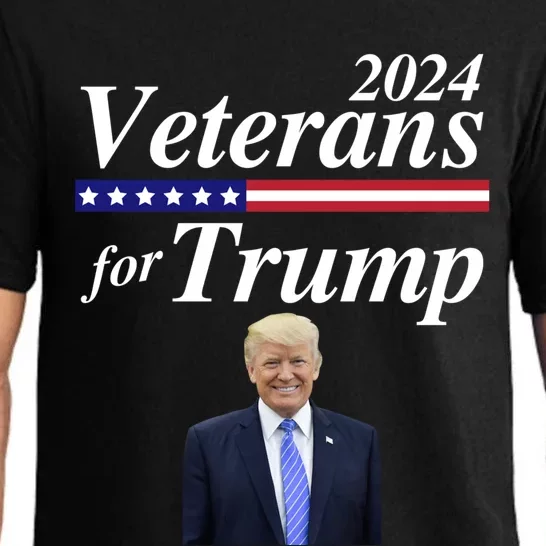 Veterans For Trump 2024 Conservative Republican Trump 2024 Funny Gift Pajama Set