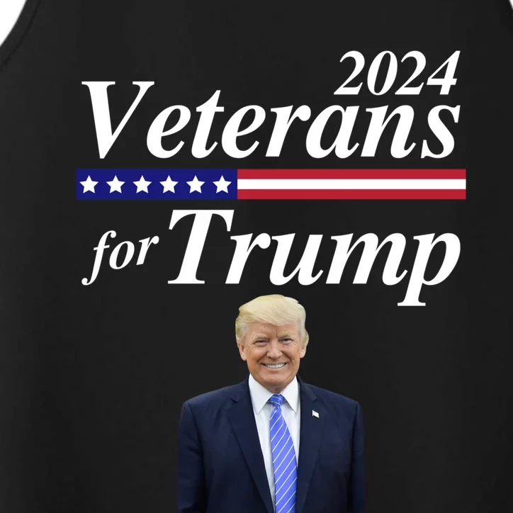 Veterans For Trump 2024 Conservative Republican Trump 2024 Funny Gift Performance Tank