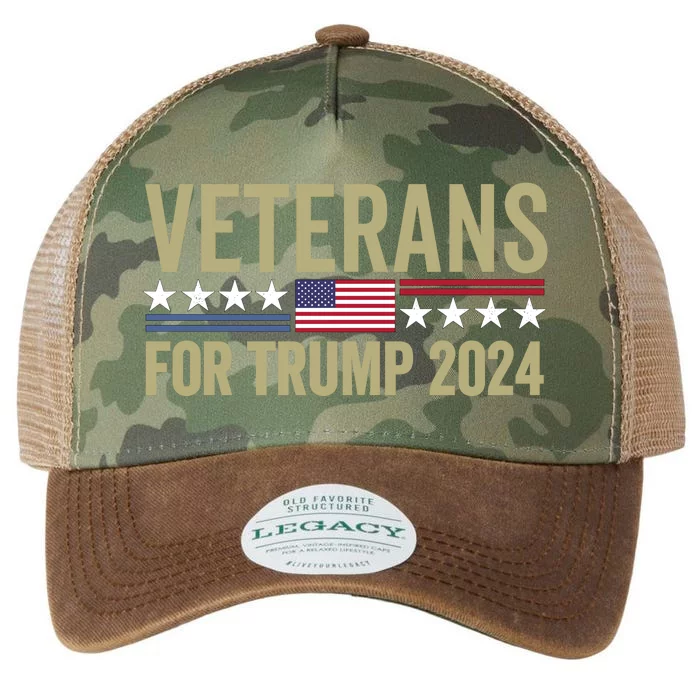 Veterans For Trump 2024 Legacy Tie Dye Trucker Hat