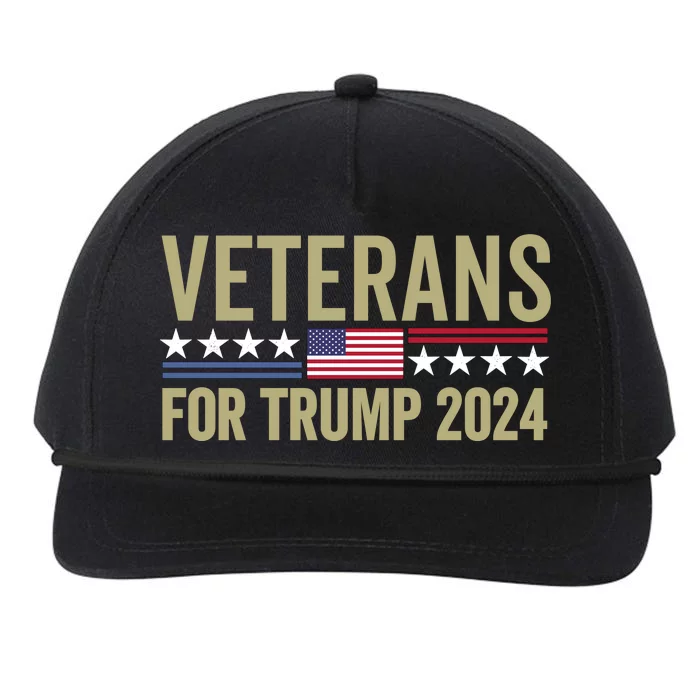 Veterans For Trump 2024 Snapback Five-Panel Rope Hat