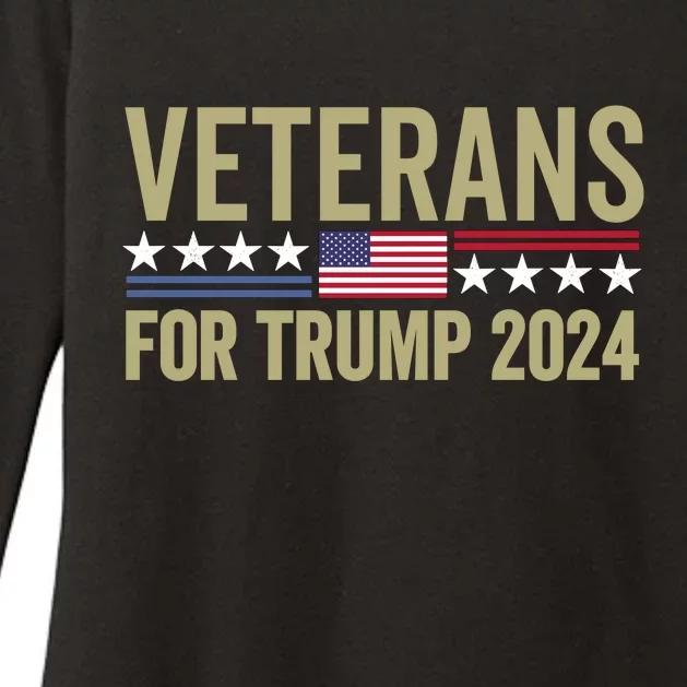 Veterans For Trump 2024 Womens CVC Long Sleeve Shirt