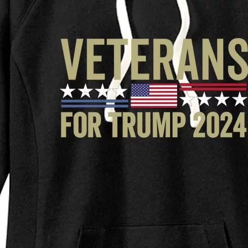 Veterans For Trump 2024 Women's Fleece Hoodie