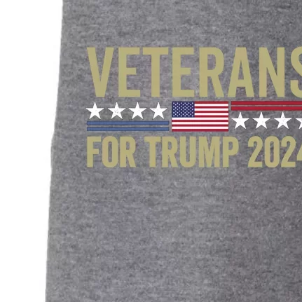 Veterans For Trump 2024 Doggie 3-End Fleece Hoodie