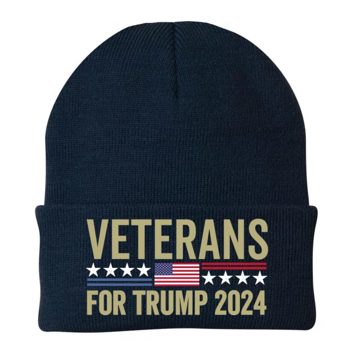 Veterans For Trump 2024 Knit Cap Winter Beanie