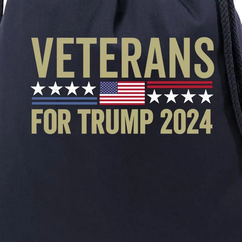 Veterans For Trump 2024 Drawstring Bag