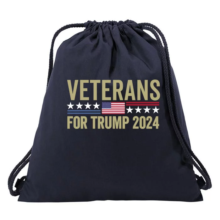 Veterans For Trump 2024 Drawstring Bag