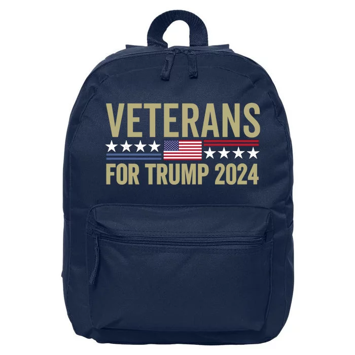 Veterans For Trump 2024 16 in Basic Backpack