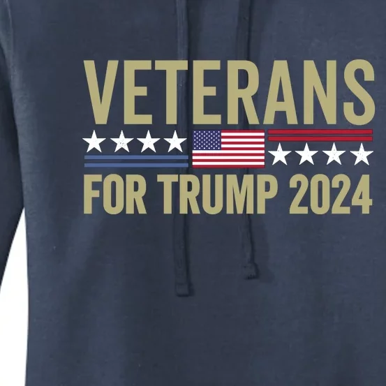 Veterans For Trump 2024 Women's Pullover Hoodie