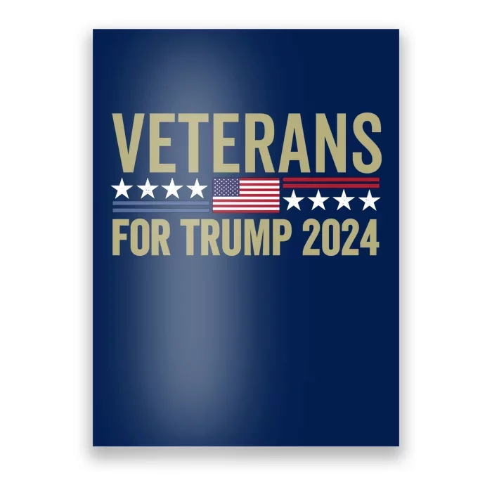 Veterans For Trump 2024 Poster