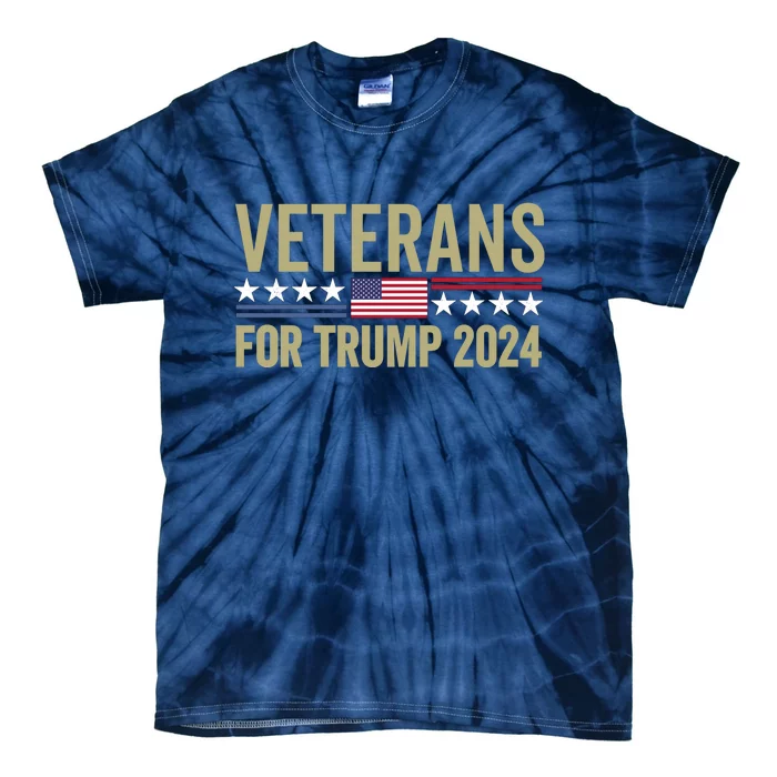 Veterans For Trump 2024 Tie-Dye T-Shirt