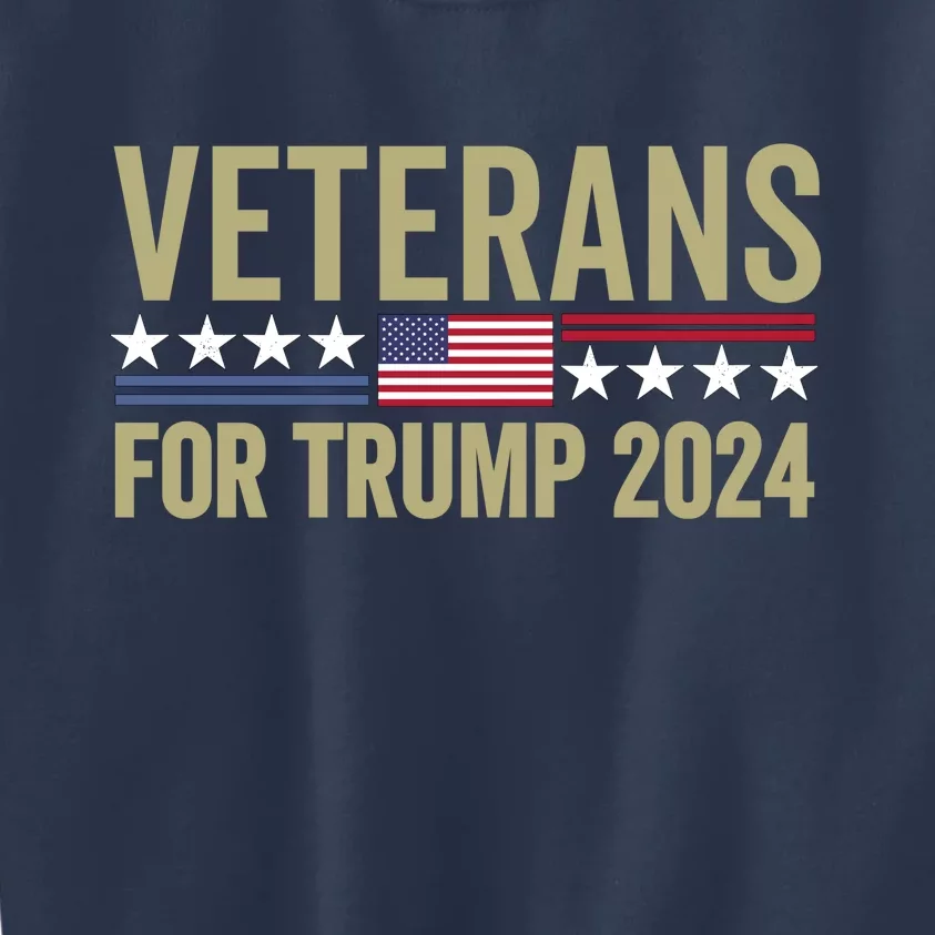 Veterans For Trump 2024 Kids Sweatshirt