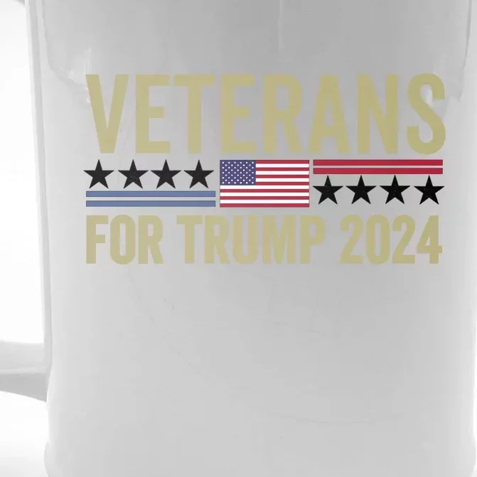 Veterans For Trump 2024 Front & Back Beer Stein