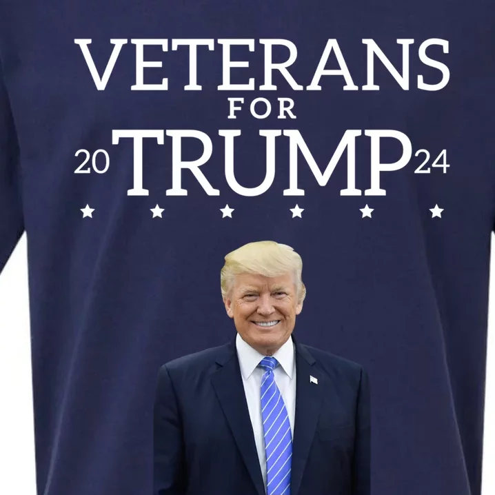 Veterans For Trump 2024 Conservative Republican Trump 2024 Gift Sueded Cloud Jersey T-Shirt