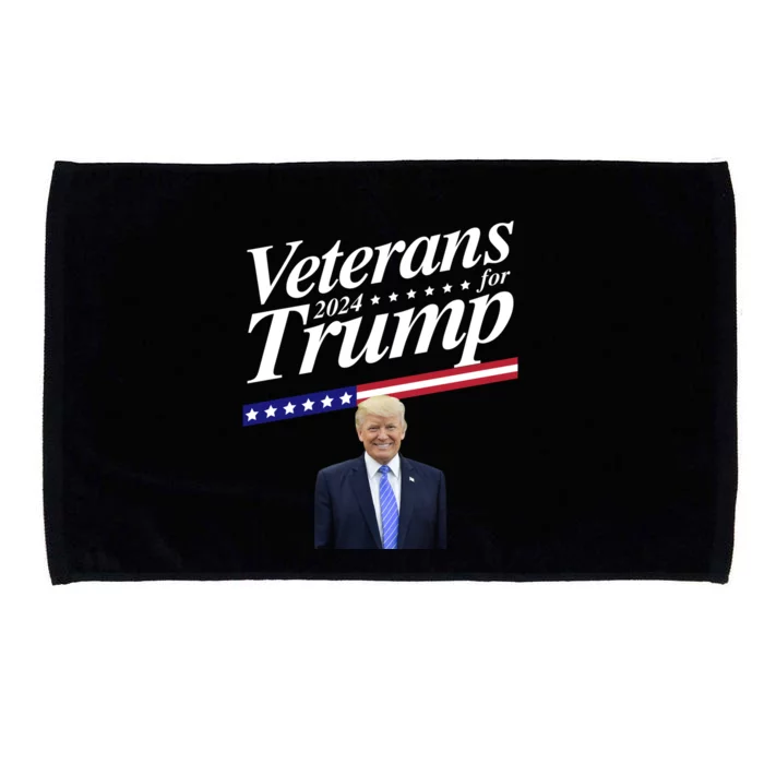 Veterans For Trump 2024 Conservative Republican Trump 2024 Meaningful Gift Microfiber Hand Towel