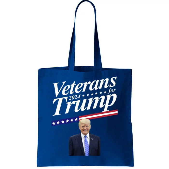 Veterans For Trump 2024 Conservative Republican Trump 2024 Meaningful Gift Tote Bag