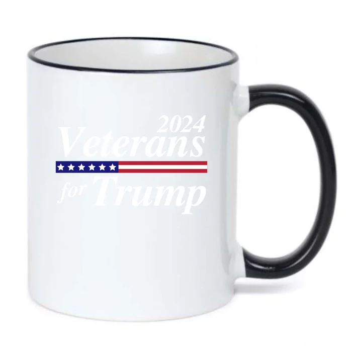 Veterans For Trump 2024 Conservative Republican Trump 2024 Gift Black Color Changing Mug