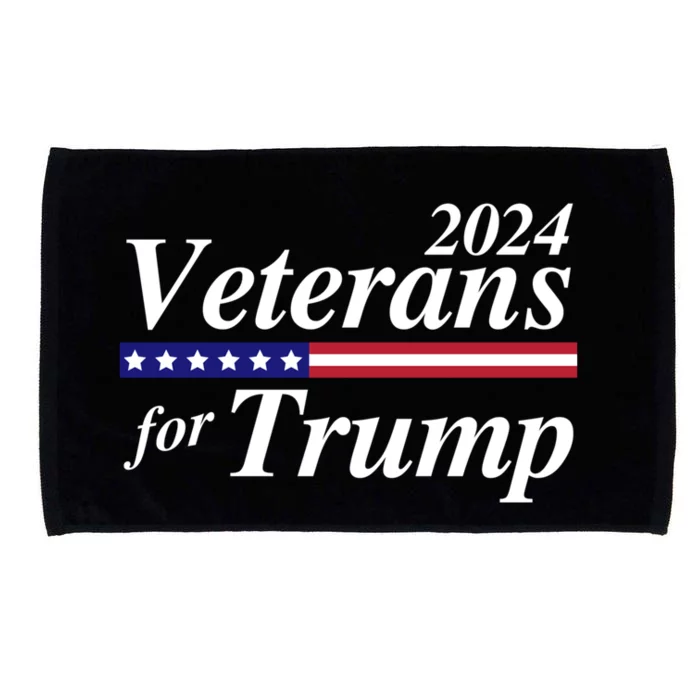 Veterans For Trump 2024 Conservative Republican Trump 2024 Gift Microfiber Hand Towel