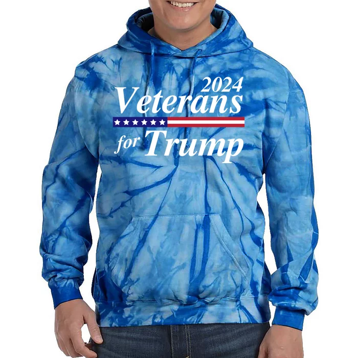 Veterans For Trump 2024 Conservative Republican Trump 2024 Gift Tie Dye Hoodie