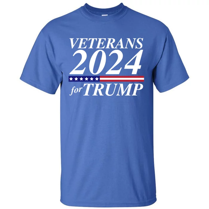 Veterans For Trump 2024 Conservative Republican Trump 2024 Gift Tall T-Shirt