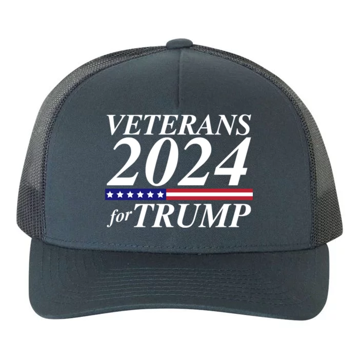 Veterans For Trump 2024 Conservative Republican Trump 2024 Gift Yupoong Adult 5-Panel Trucker Hat